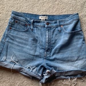 Madewell high rise denim shorts